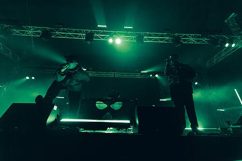 Kneecap on stage at Green Man 2025