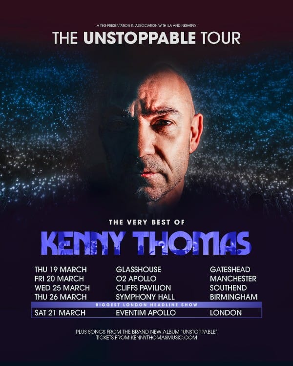 Kenny Thomas Unstoppable Tour poster Kenny Thomas Unstoppable Tour poster