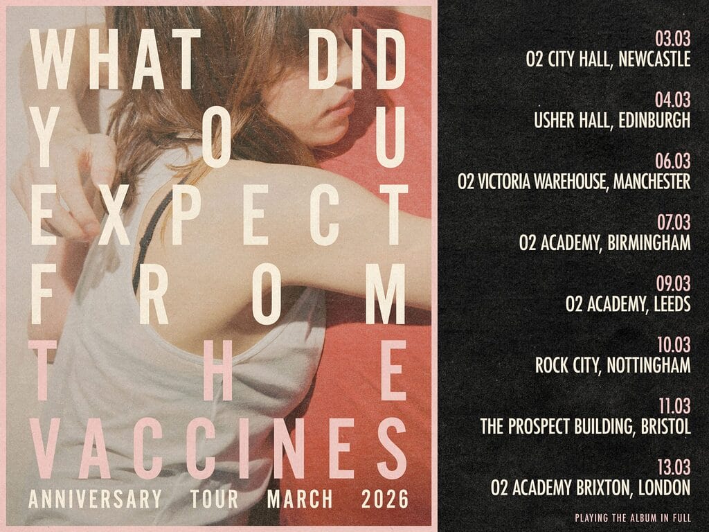 Vaccines 2026 tour poster The Vaccines tour poster 2026