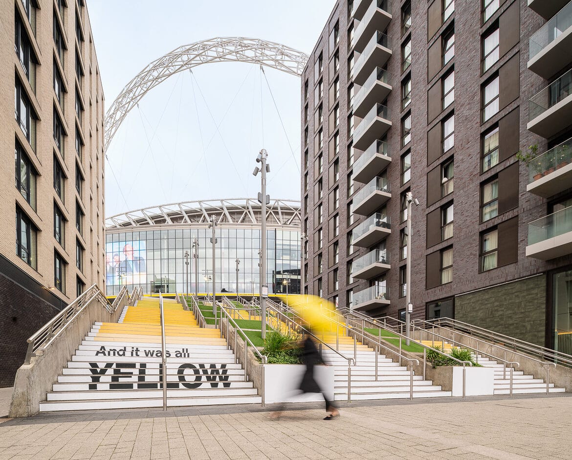 'YELLOW 25' - A new art installation by Wembley Park X Pantone, celebrating the 25th anniversary of Coldplay’s hit song Yellow (5)