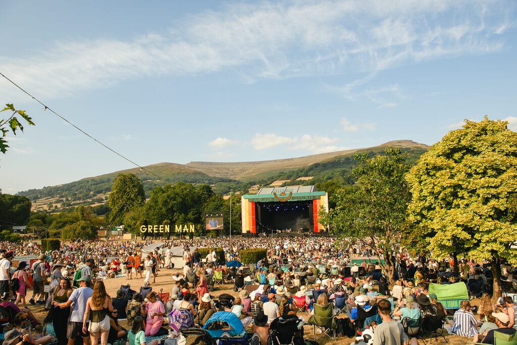 Green Man 2025 main stage mountain