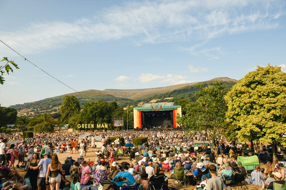 Green Man 2025 main stage mountain