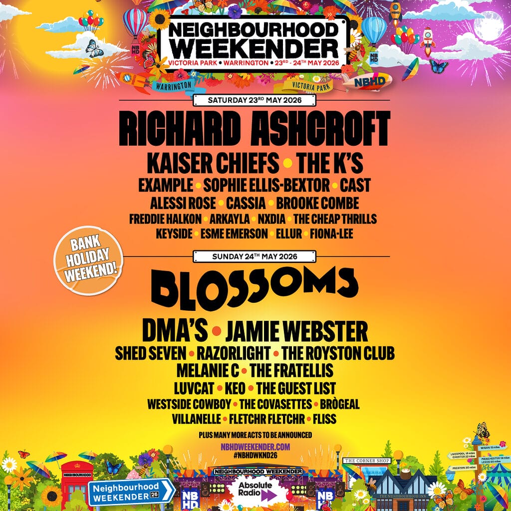 Neighbourhood Weekender 2026 line up poster