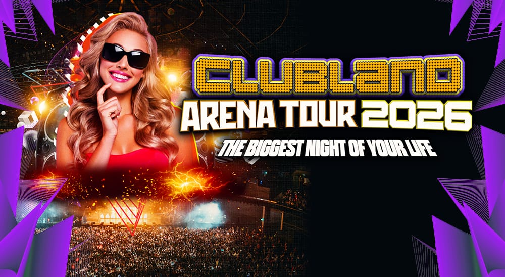 Clubland Arena Tour 2026 banner