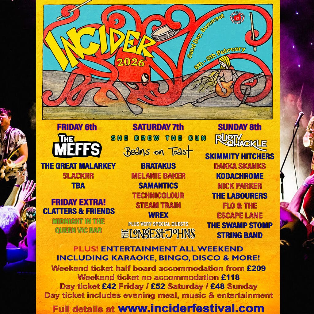 IN CIDER 2026 lineup poster IN CIDER 2026 lineup poster