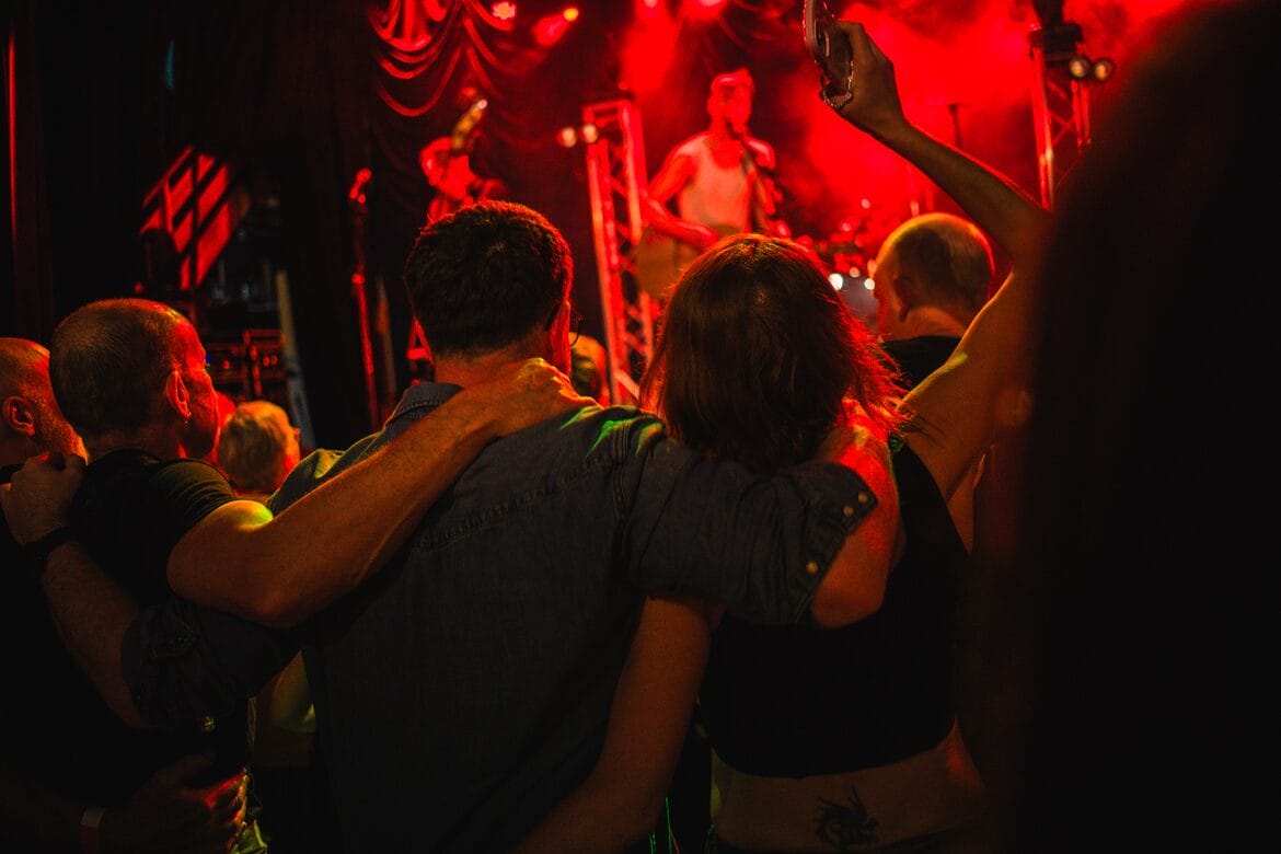 People in crowd at In Cider