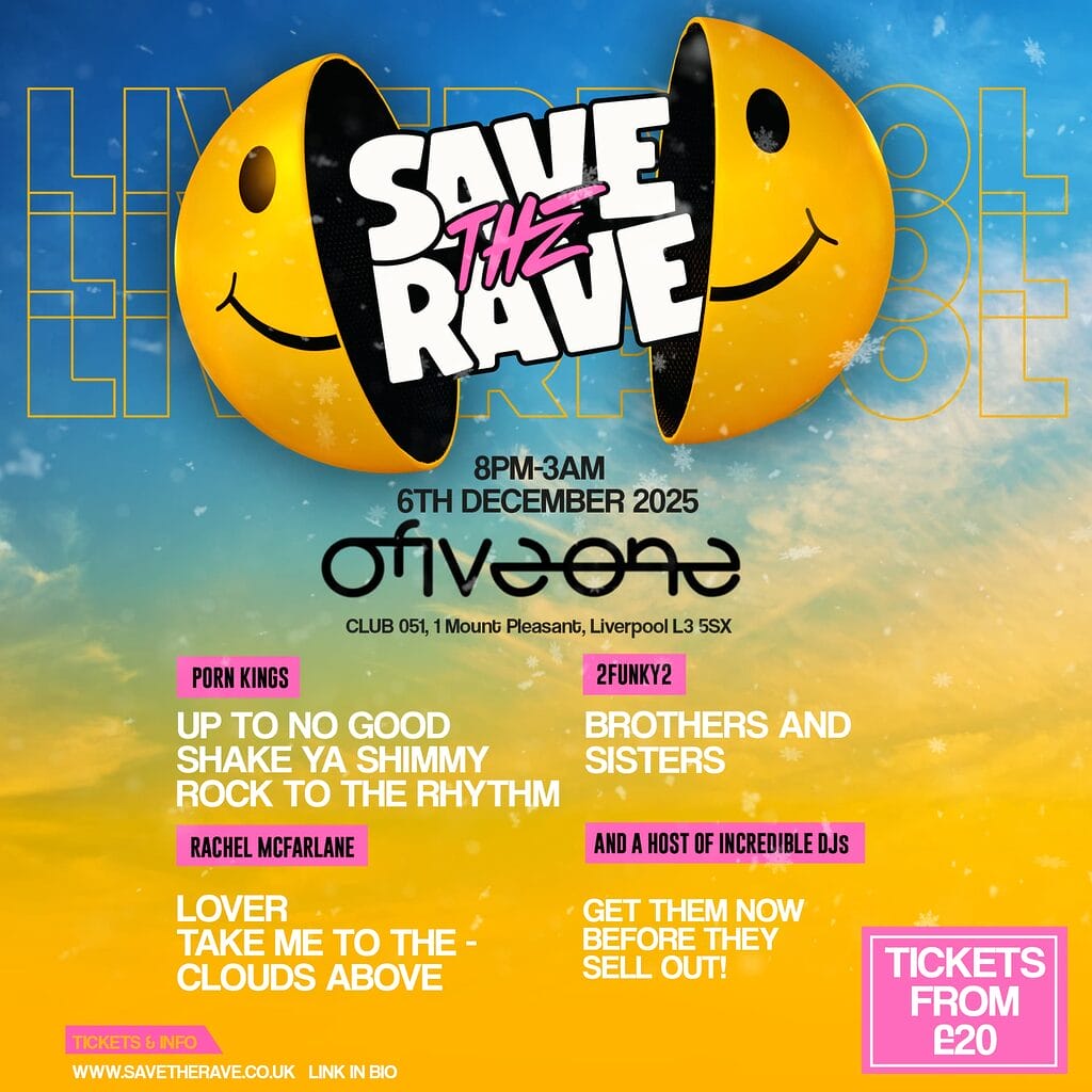 STR LINEUP Save The Rave Liverpool Xmas 2025 line-up poster