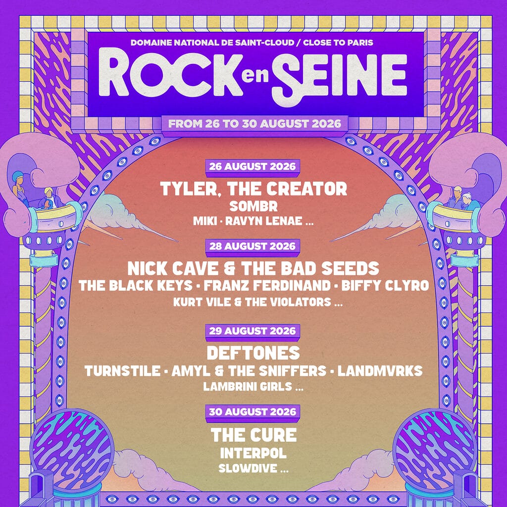 Rock en Seine 2026 updated line-up poster