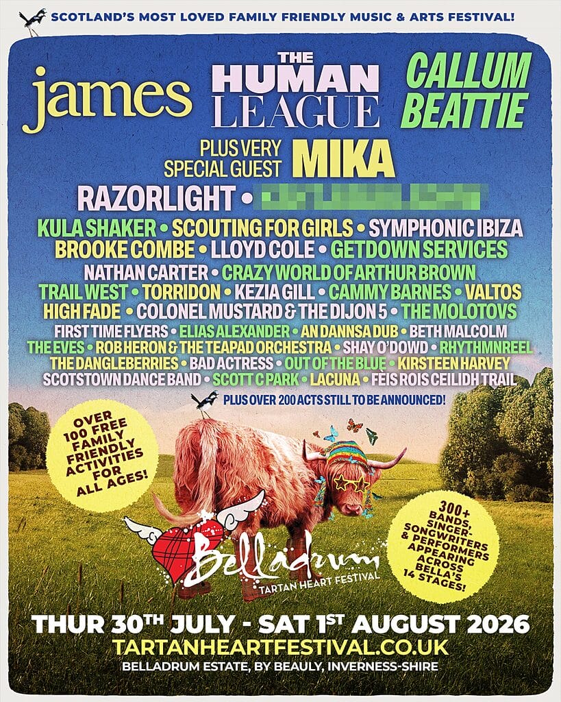 belladrum 2026 launch1 4x5 1 Belladrum Tartan Heart line-up poster 2026