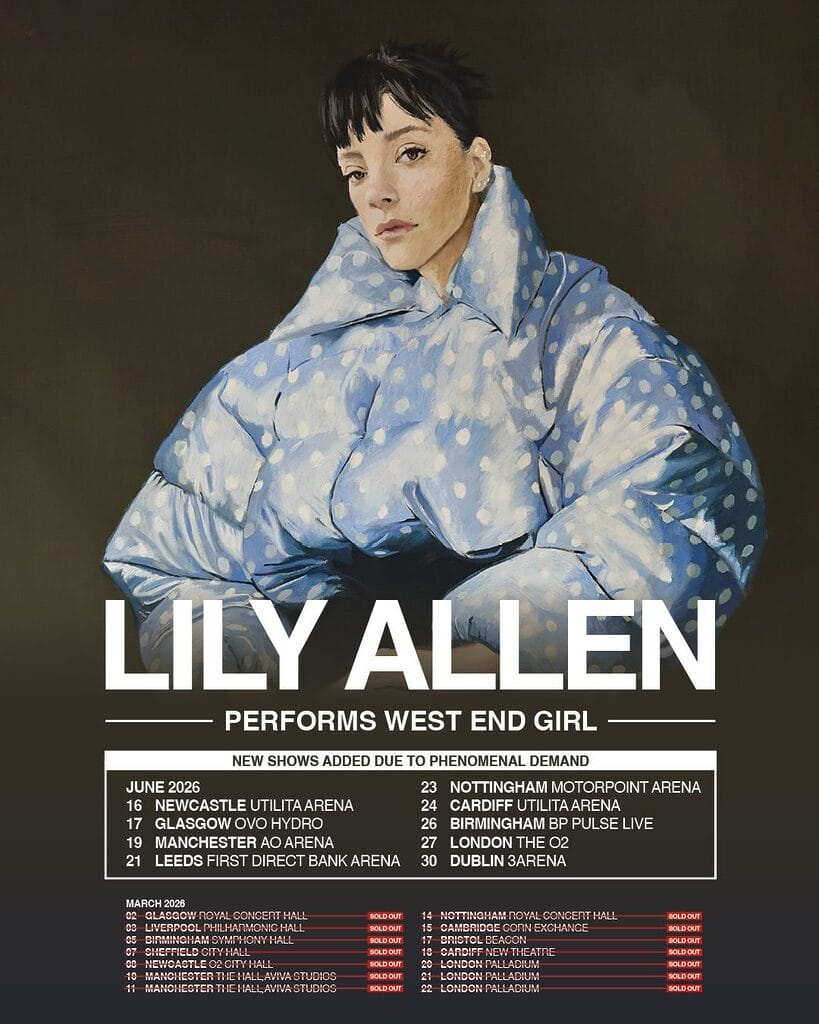 Lily Allen arena tour poster
