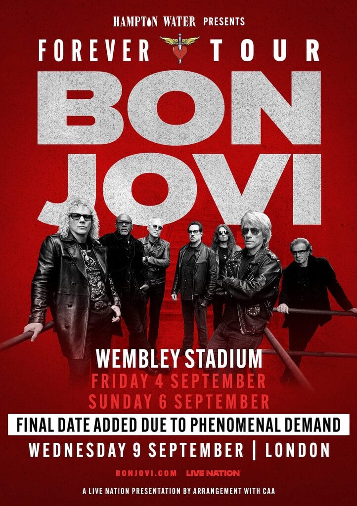 image 1 Bon Jovi Wembley 2026 third date poster