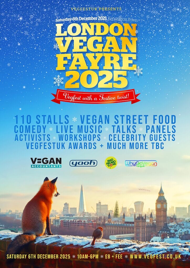 London Vegan Fayre 2025 line-up poster