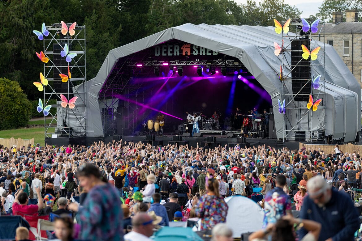 Deer Shed Festival main stage and crowd