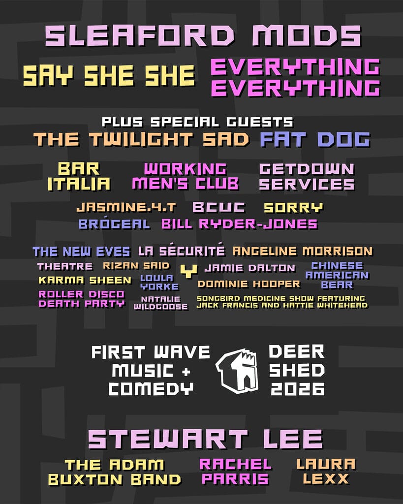 DSF2026 firstwave music comedy Deer Shed 2026 line-up poster