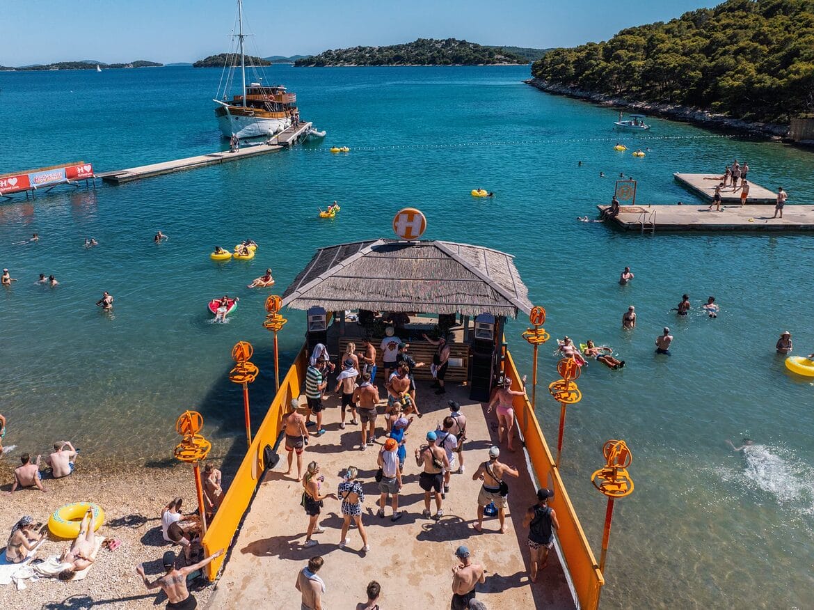 Hospitality on the Beach drone shot