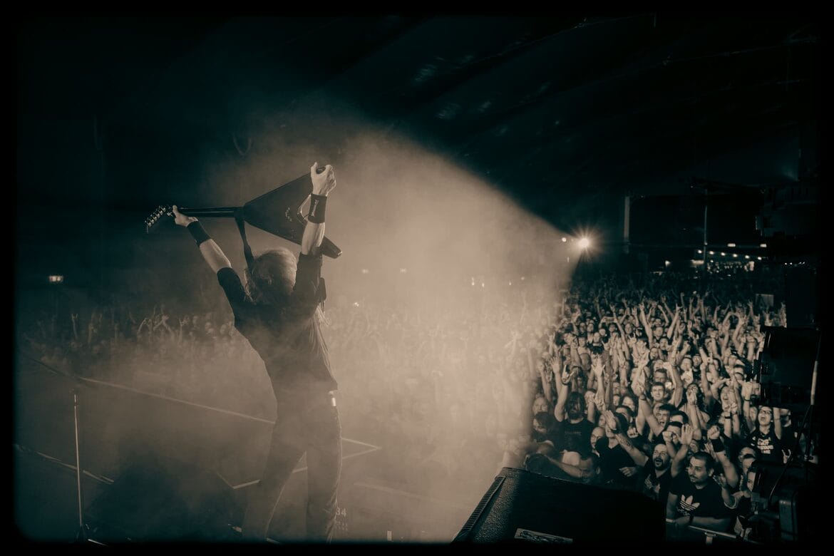 Megadeth on stage still from movie