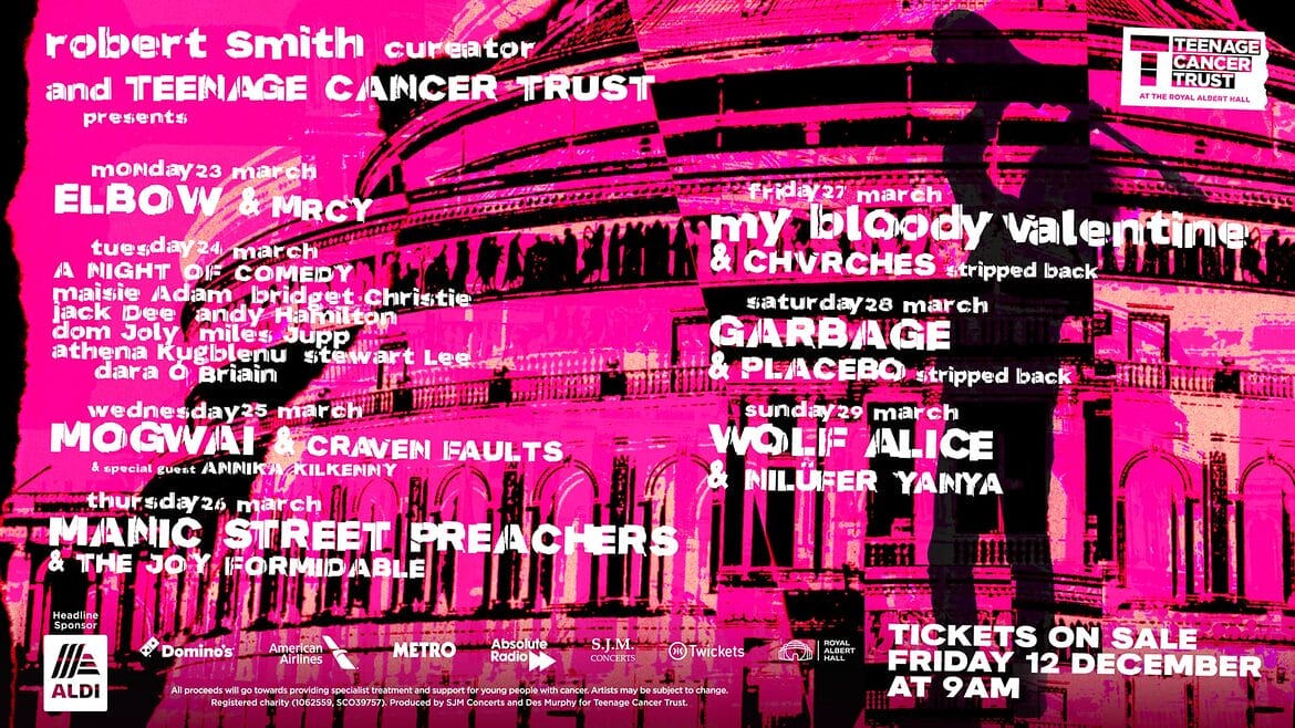 Teenage Cancer Trust Royal Albert Hall 2026 banner