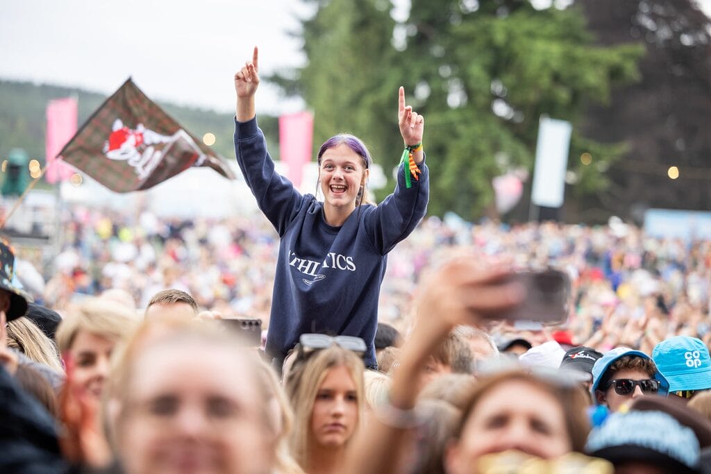 Belladrum 2025 Finals. High Res. 42 Belladrum Tartan Heart woman in crowd