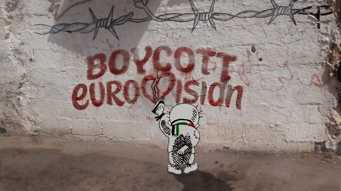 Boycott Eurovision campaign banner