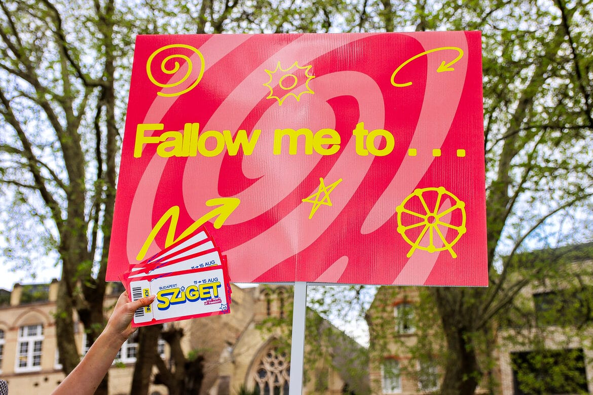 Sziget competition sign