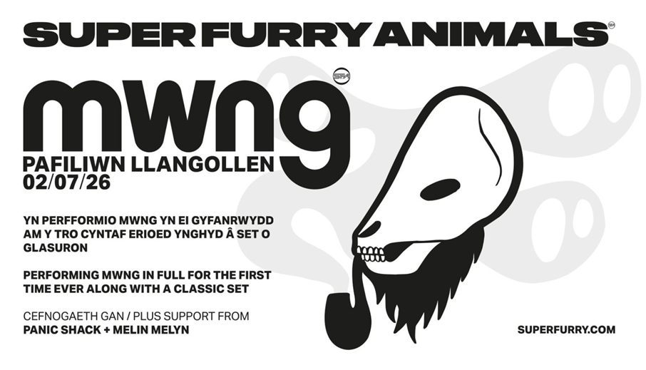 Super Furry Animals mwng Llangollen poster Super Furry Animals mwng Llangollen poster