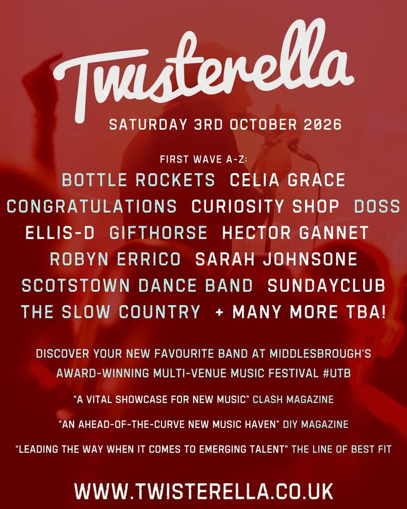 Twisterella 2026 First Wave line up poster