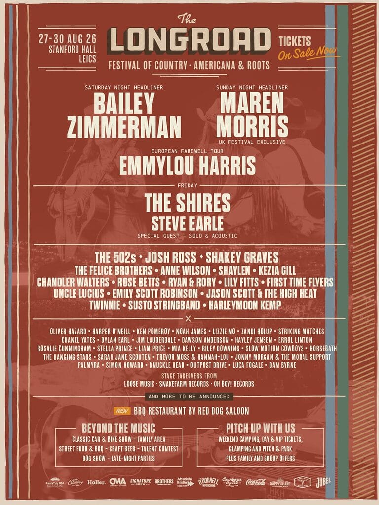 The Long Road 2026 updated line up poster