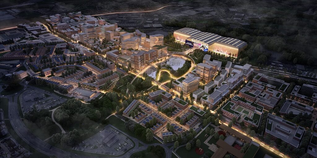 Aviva Brabazon Aerial View CGI for illustrative purposes only