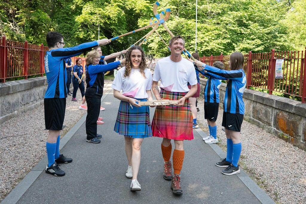 Kara Hanlon and Stephen Libby at HebCelt parade 1 Kara Hanlon and Stephen Libby at HebCelt parade 1