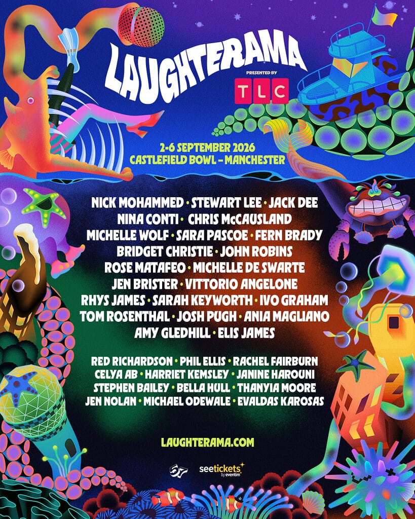 Laughterama 2026 line up poster Manchester