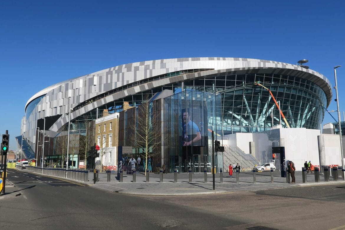 Tottenham Hotspur Stadium view from High Road February 2019