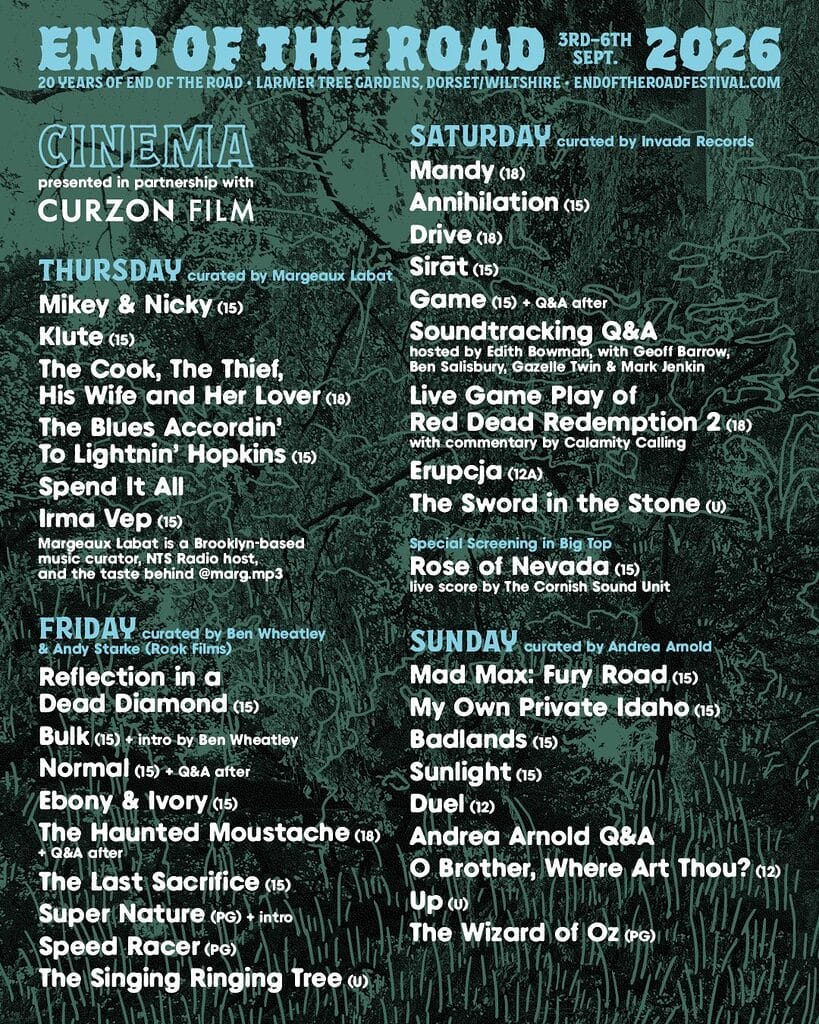 image 12 End of the Road 2026 cinema line-up poster